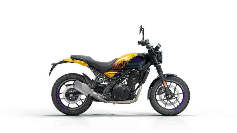 Royal Enfield Guerrilla 450 - Flash Variant - Yellow Ribbon - Right Profile